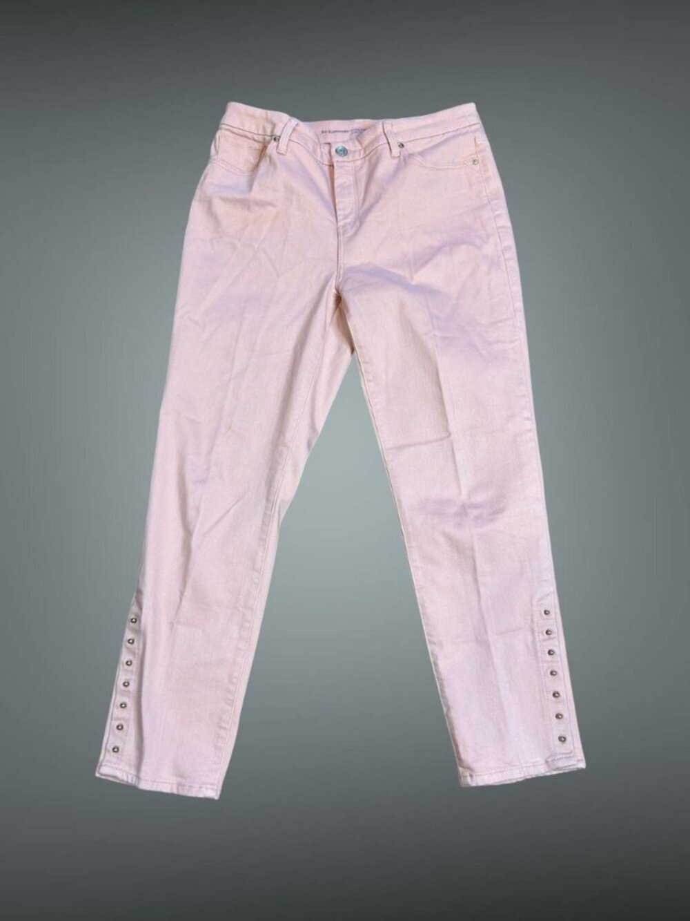 Chico's So Slimming Girlfriend Ankle Jeans Blush Pink Size 1.5 R Size 10